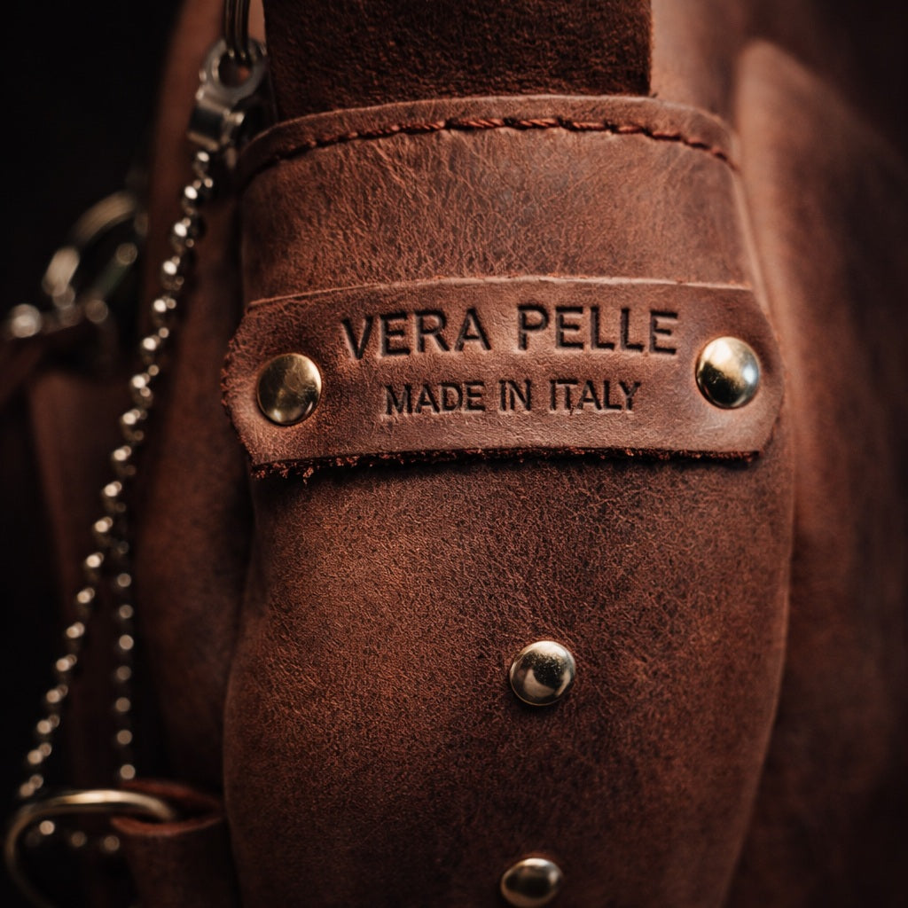 Bordeaux Leather Backpack Bag – Made in Italy