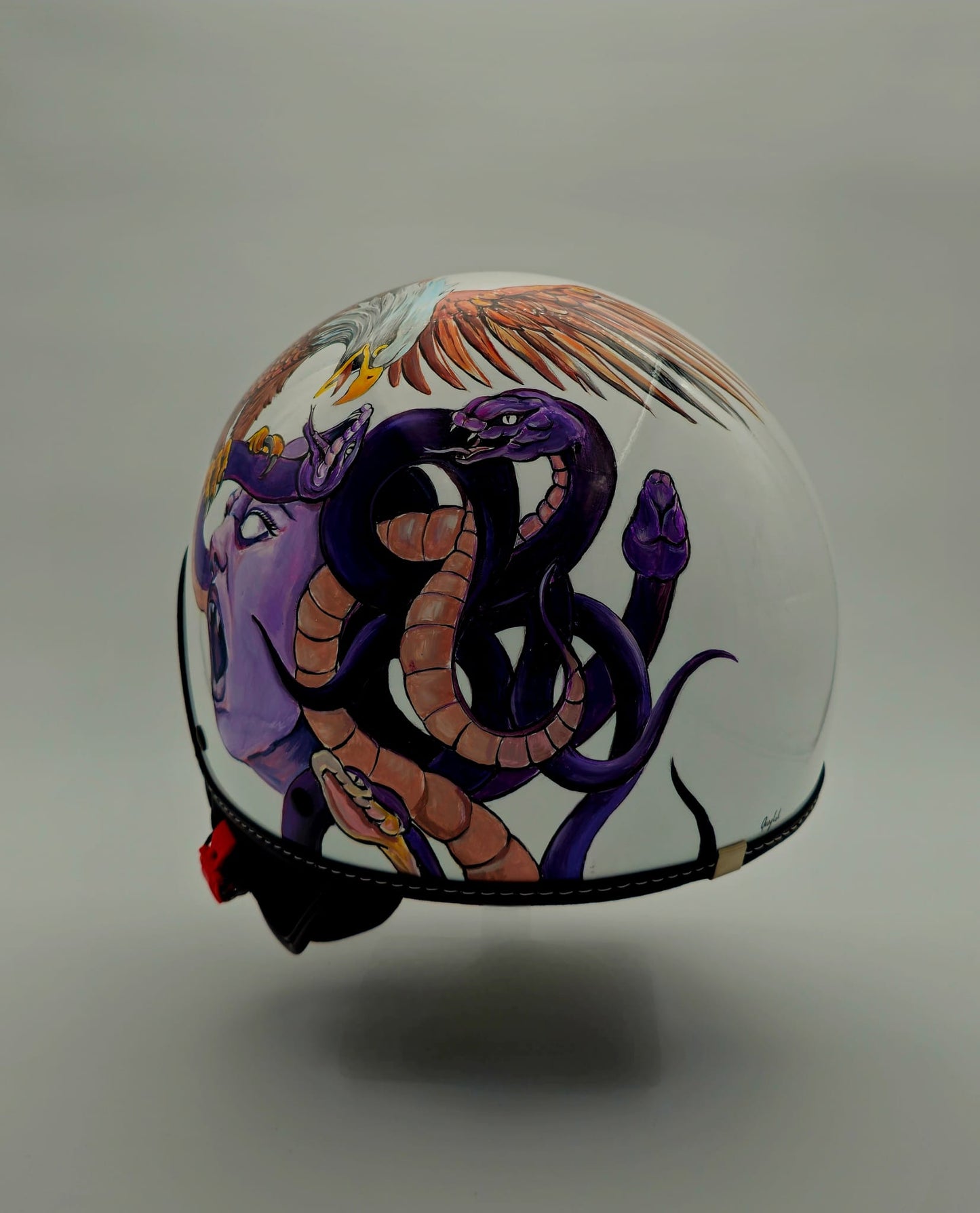 Casco jet dipinto a mano MEDUSA