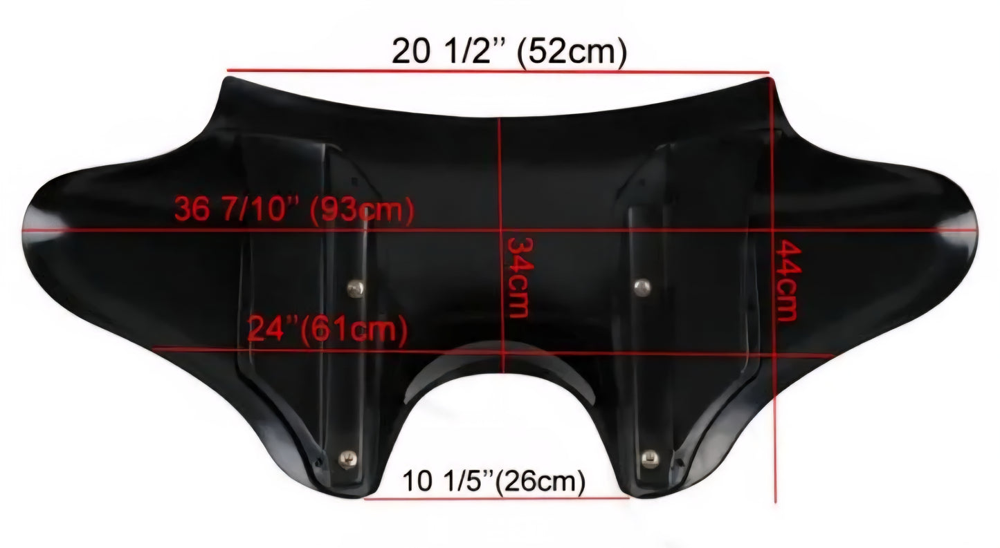 CARENA BATWING con parabrezza M per moto Custom e Bobber MD8