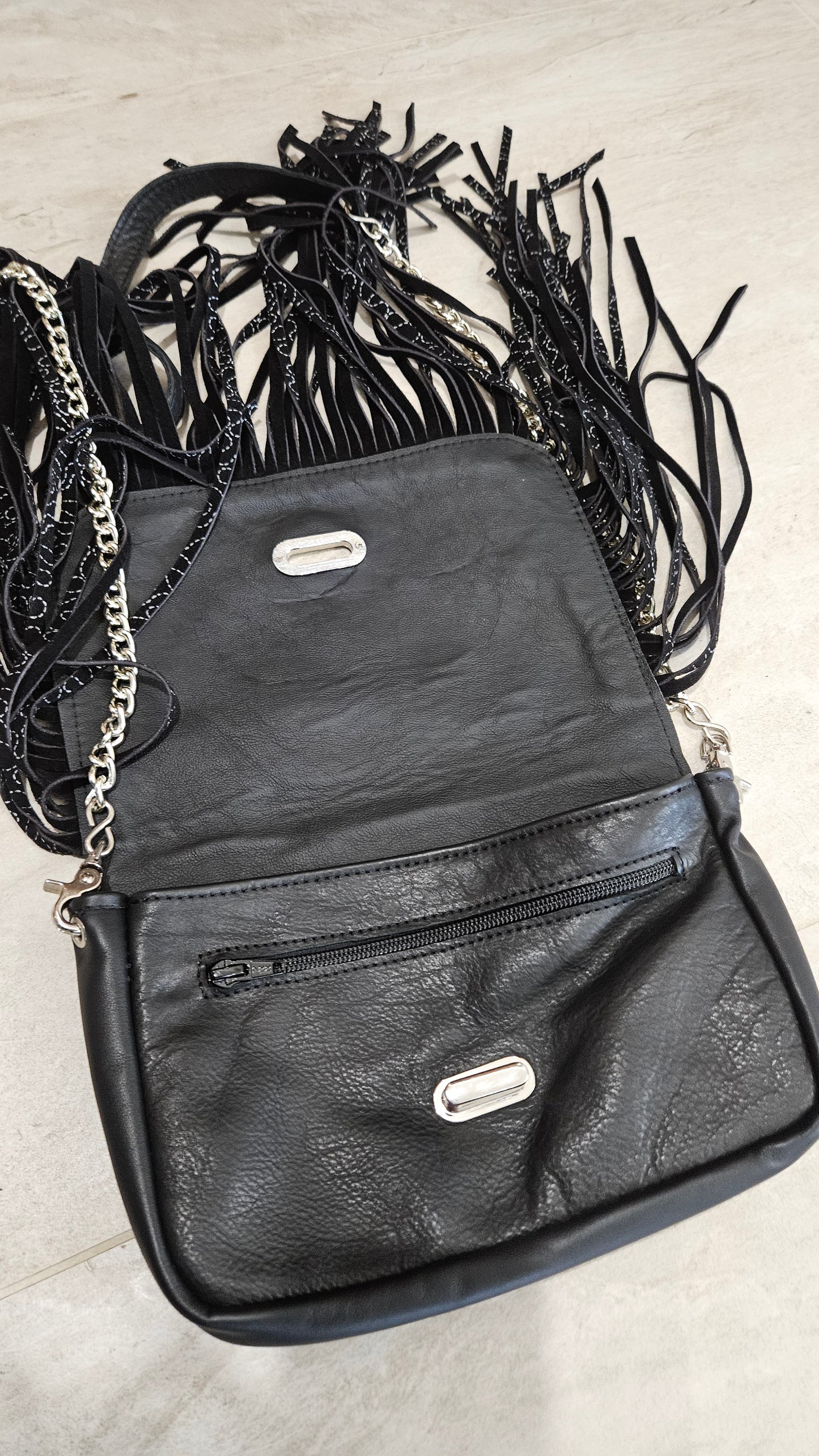 borsa in pelle dipinta a mano OLD SCHOOL