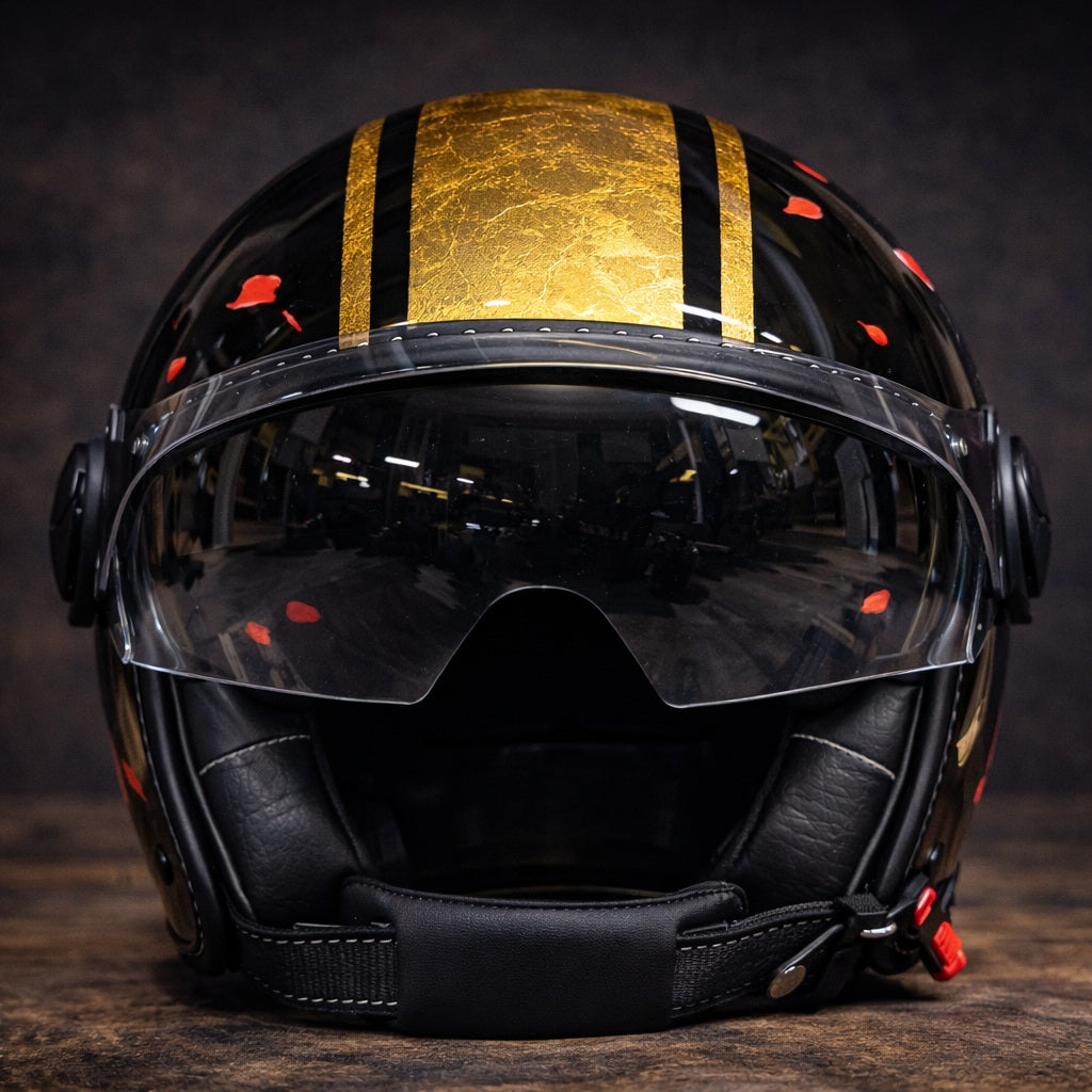 Jet motorcycle helmet IRON