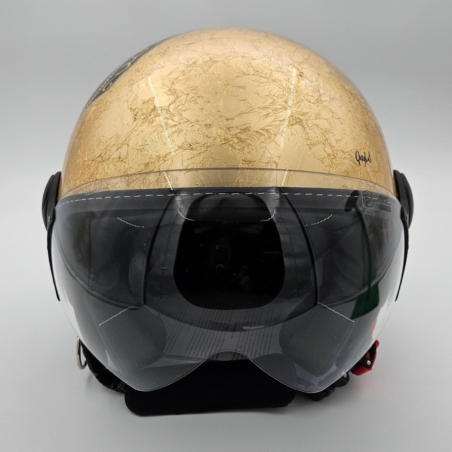 Casco jet dipinto a mano "Oro di Vita e Memoria"