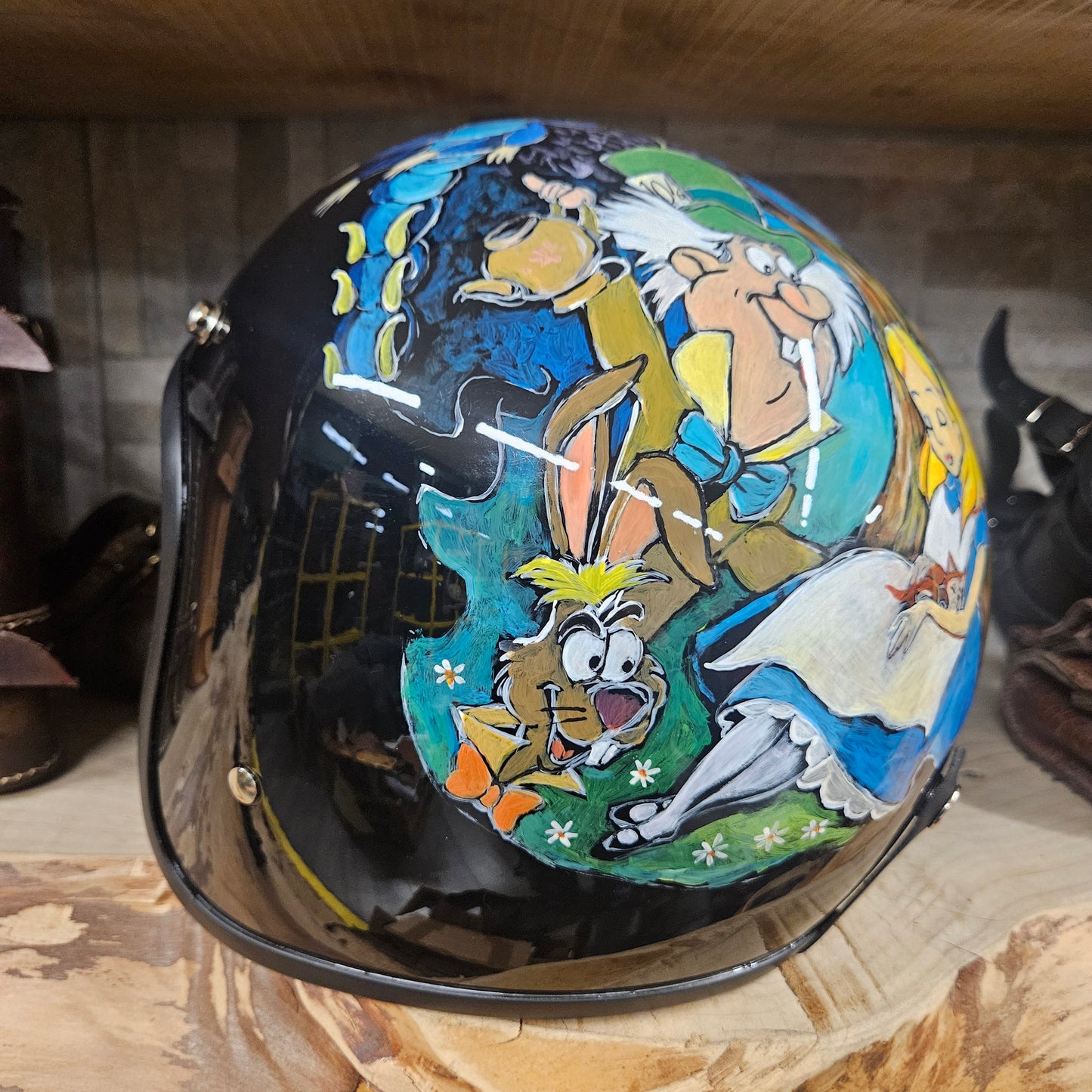 Hand-Painted Helmet – Alice in Wonderland | TGM Unique Artistic Edition