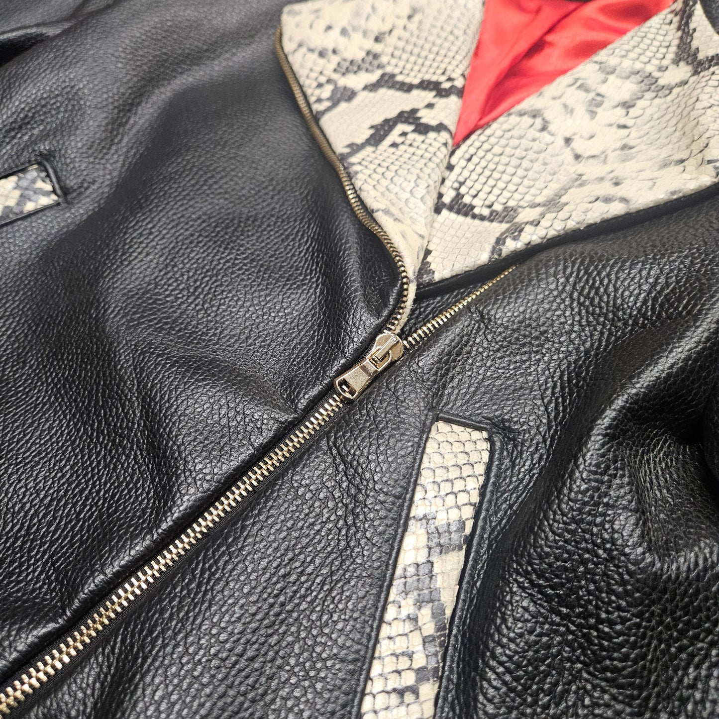 Hand-Painted Genuine Leather Jacket – ROSES | Made in Italy |