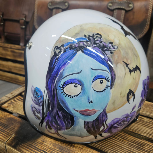 Casco Dipinto a Mano “Gothic Bride” – Edizione Unica TG L