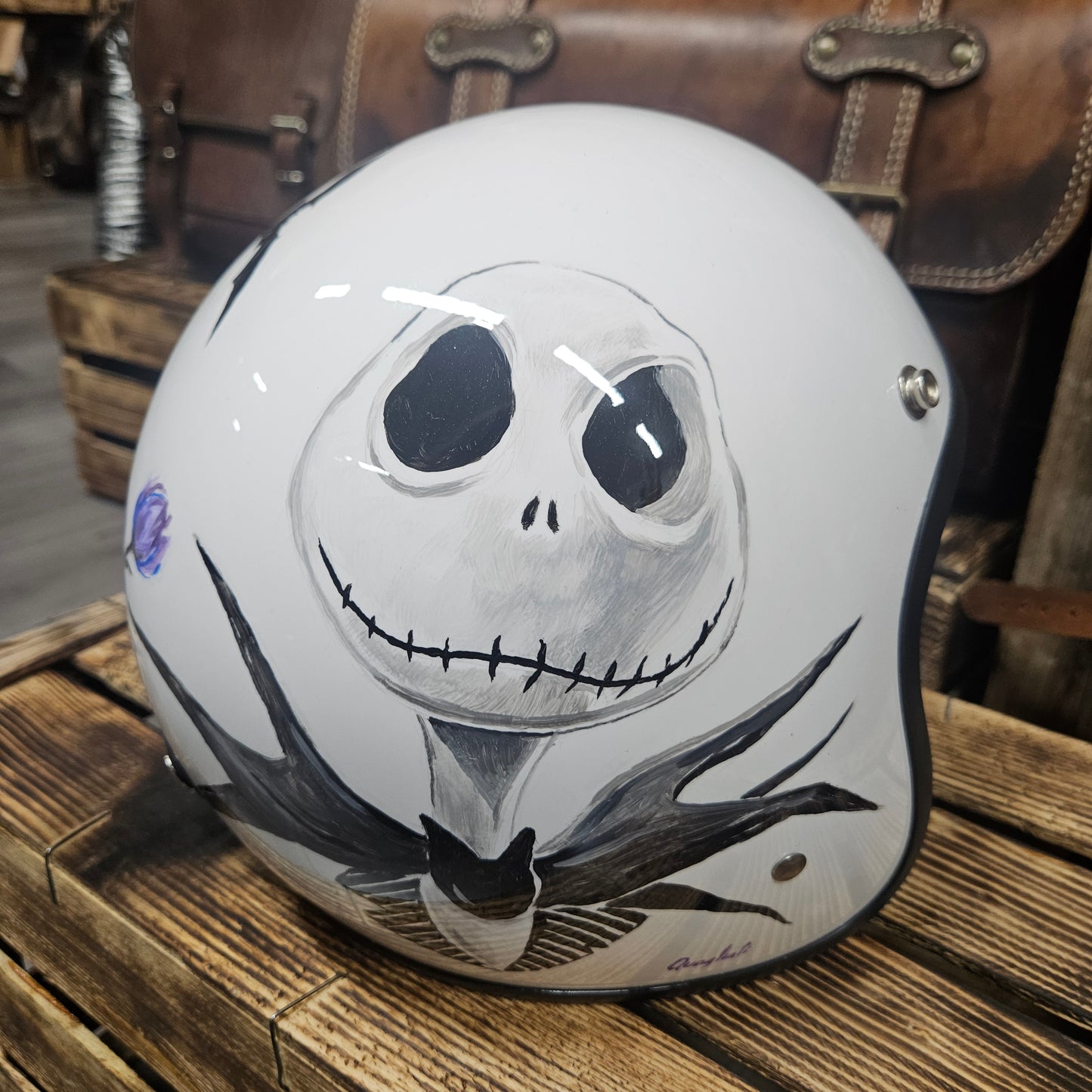 Casco Dipinto a Mano “Gothic Bride” – Edizione Unica TG L