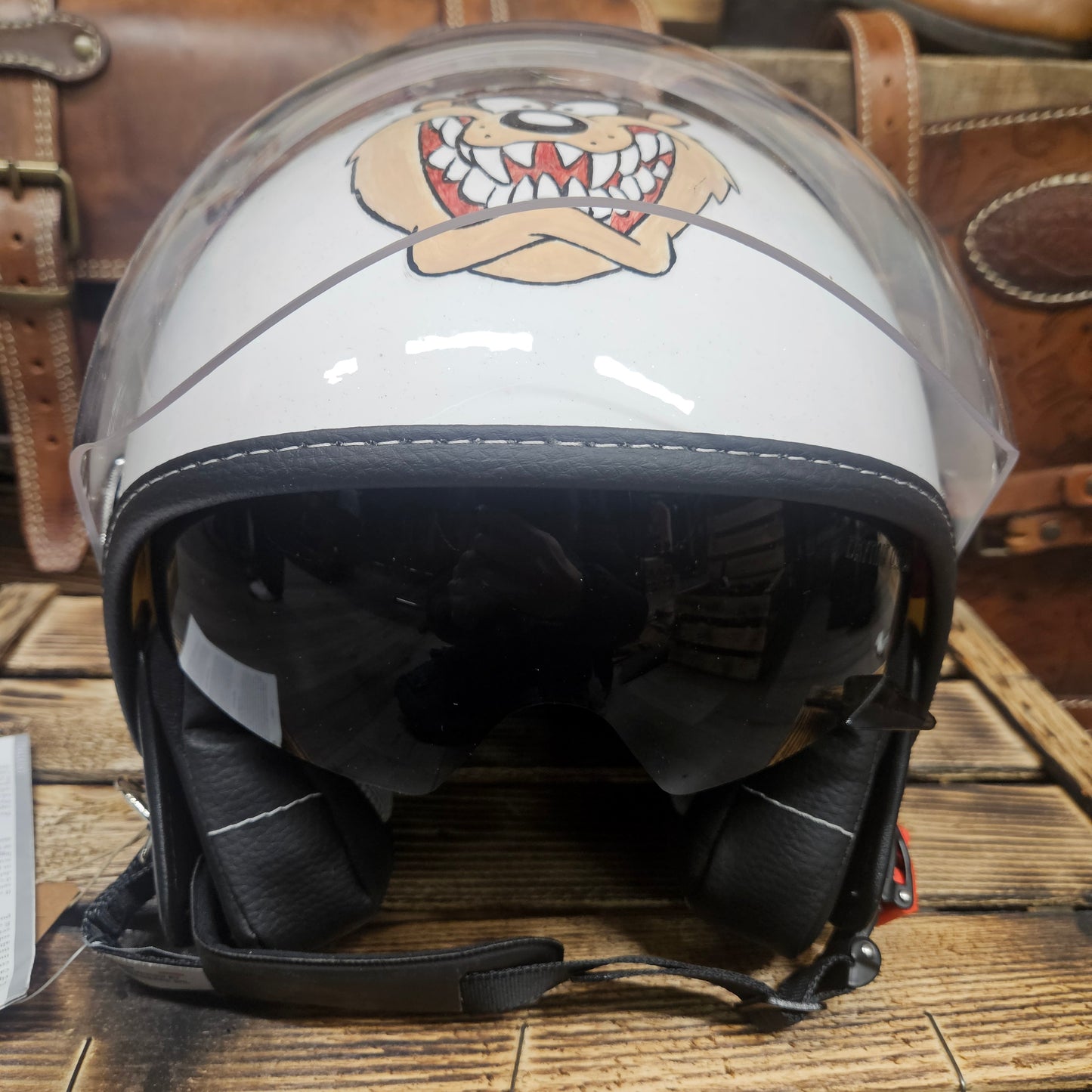 Casco jet dipinto a mano Road Runner