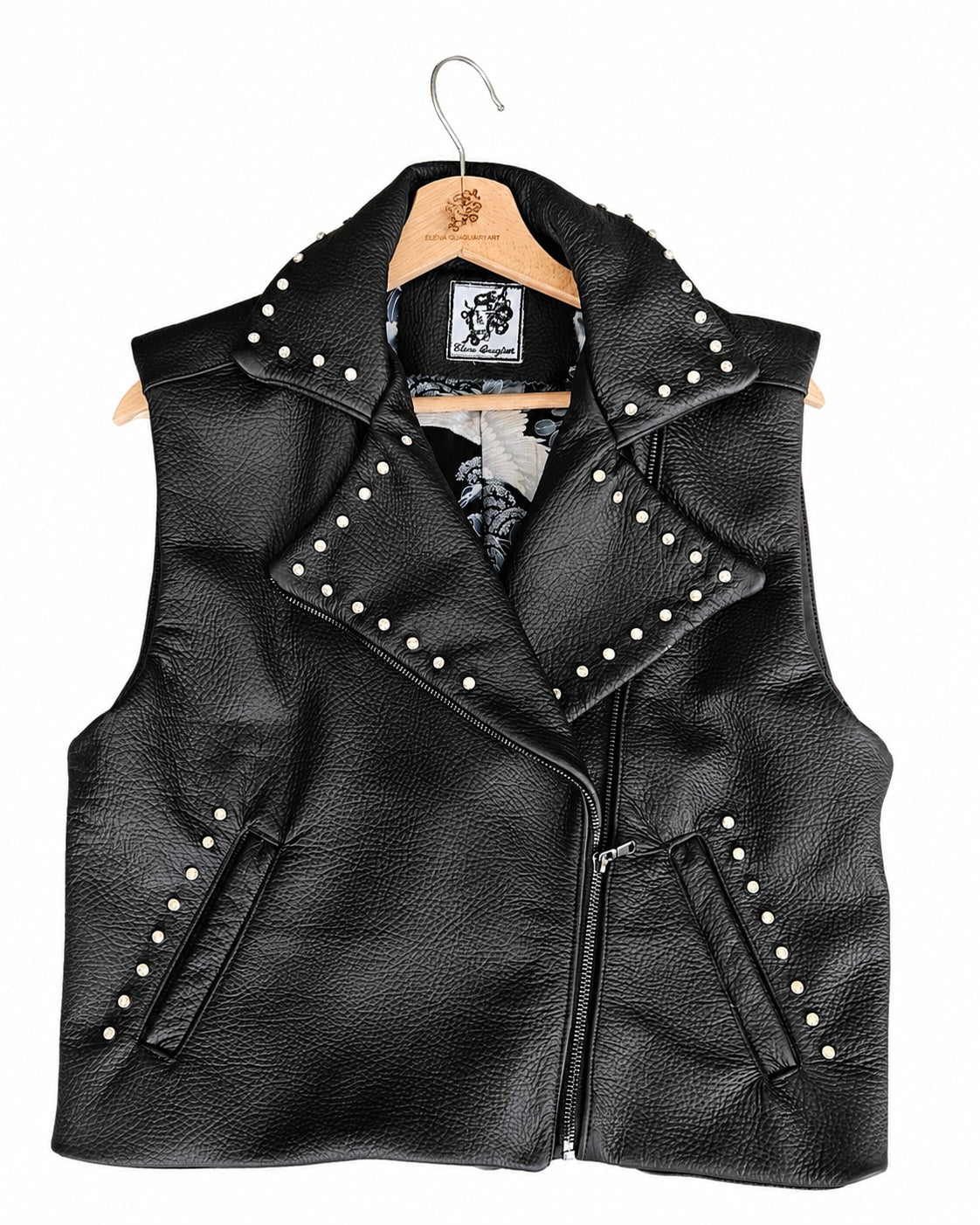 Gilet con Swarovski Made in Italy con Fodera giapponese– Over Cropped