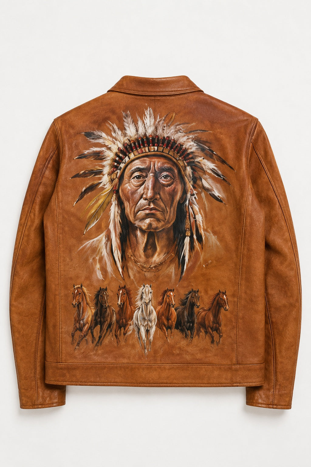 Giacca in pelle- Spirito Indiano_ made in Italy
