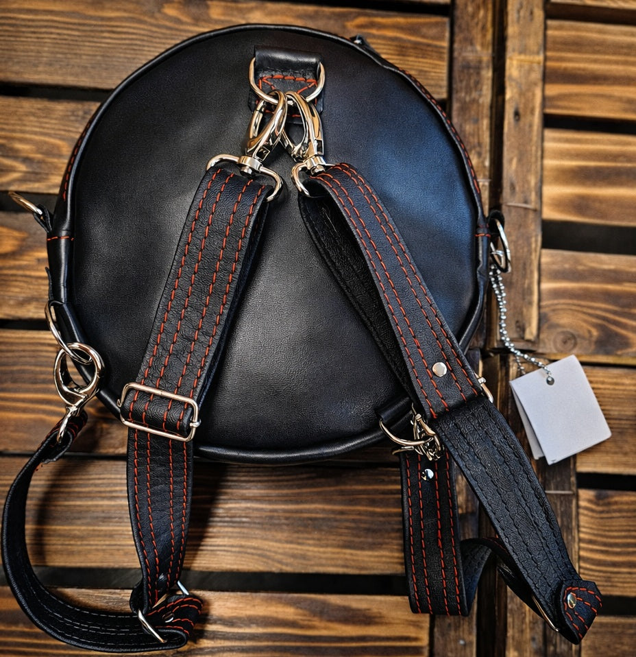 TIGER hand painted leather bag with svarovski
