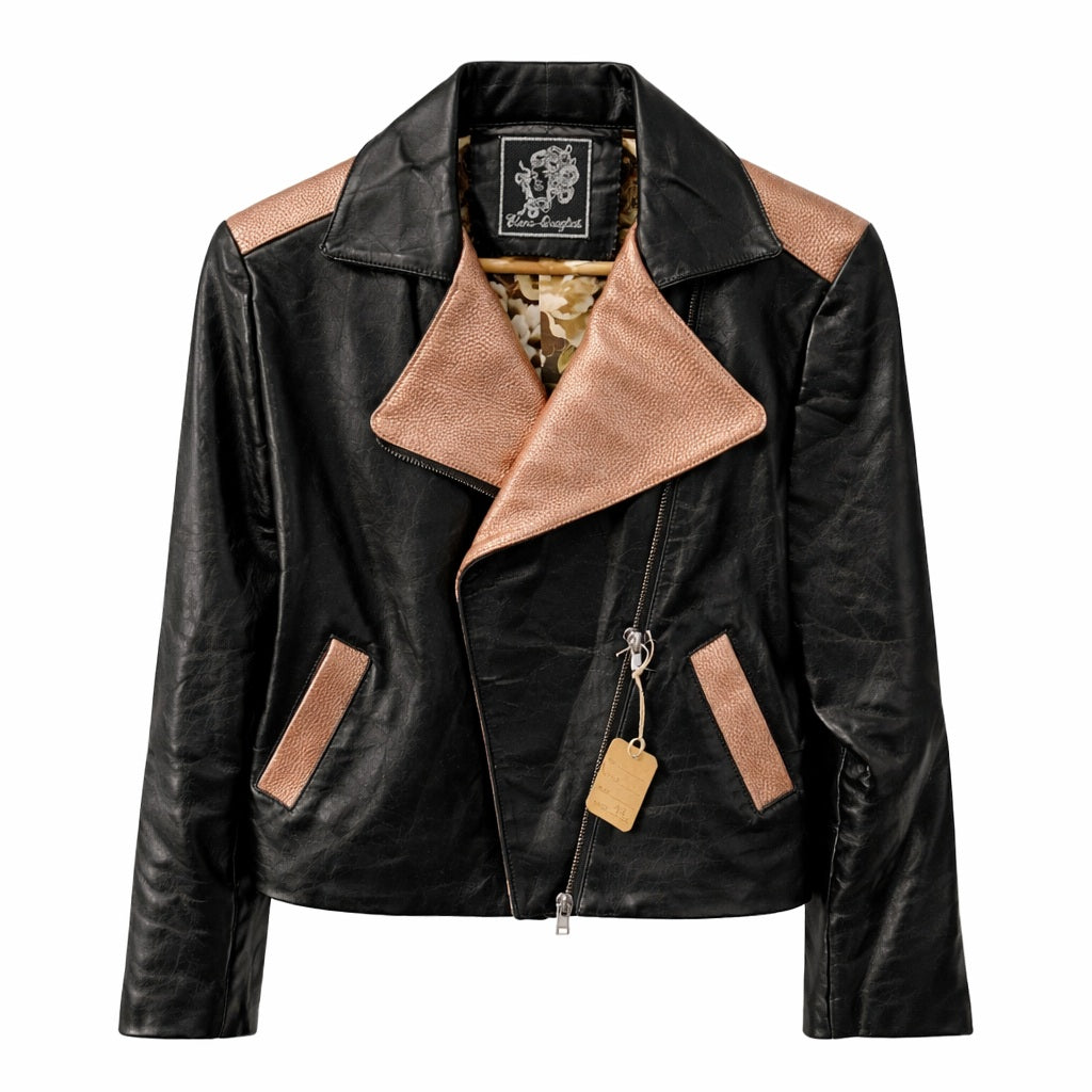 Giacca in Pelle Artigianale Made in Italy con Fodera Giapponese – Over Cropped