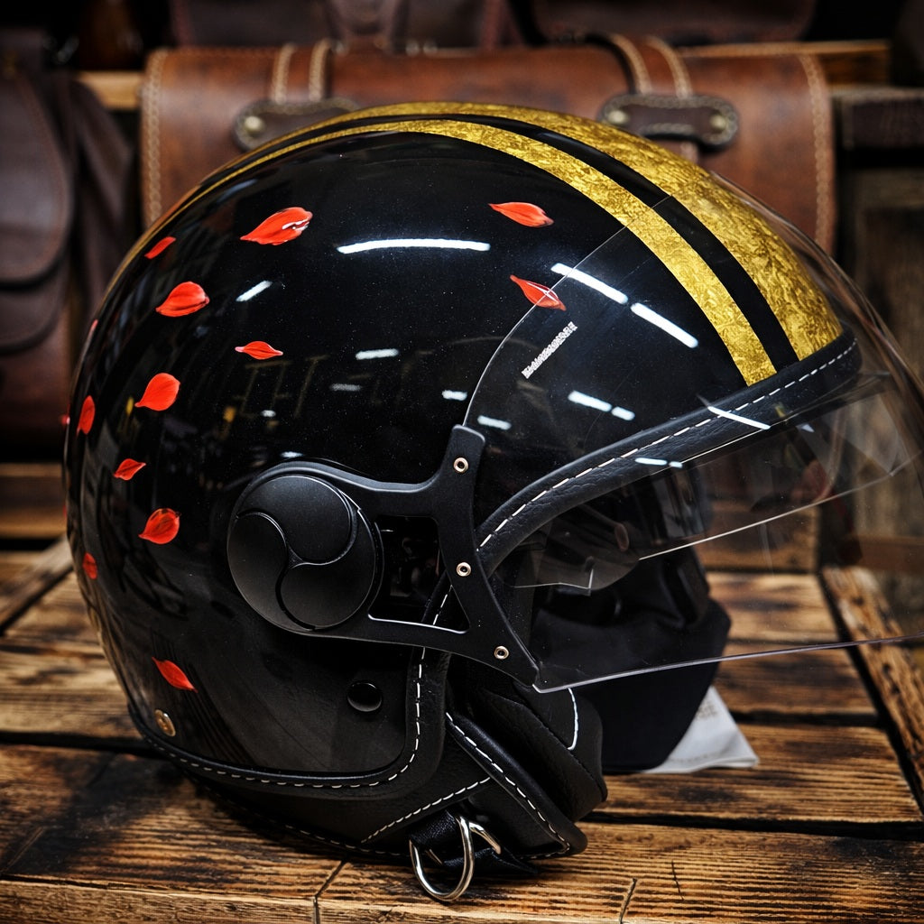 Jet motorcycle helmet IRON