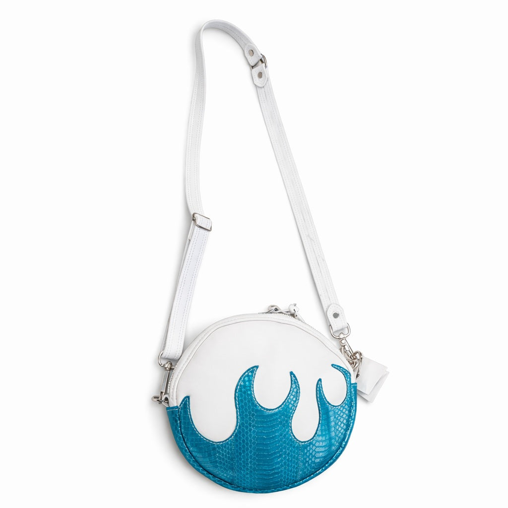 TIGER hand painted leather bag with svarovski