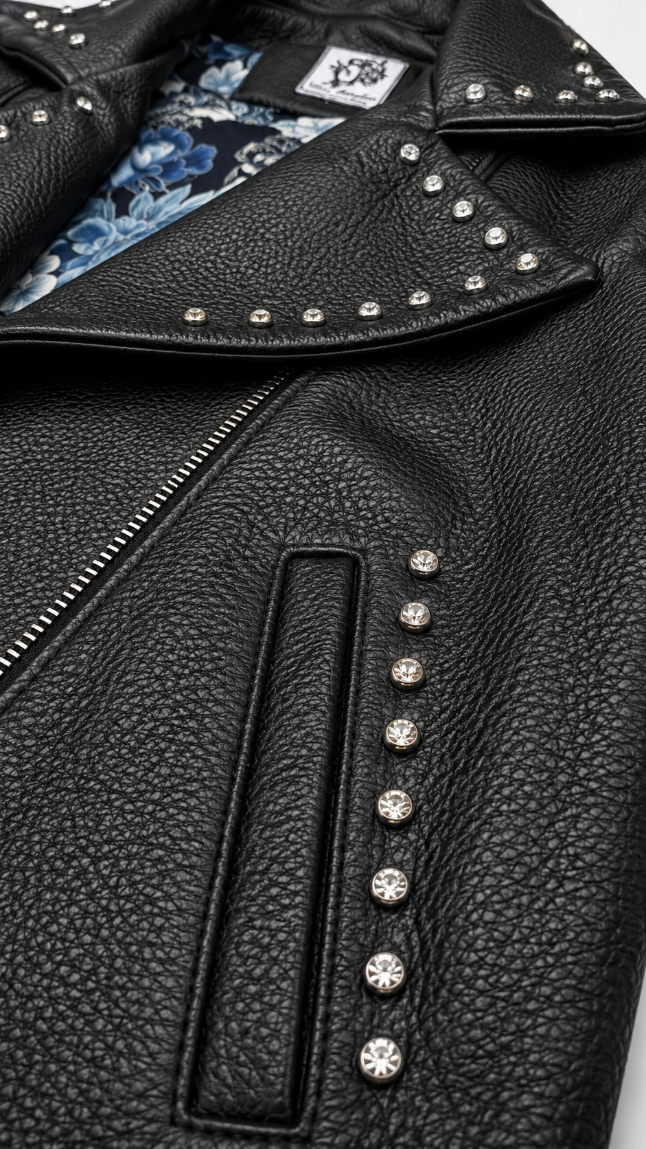 Gilet con Swarovski Made in Italy con Fodera giapponese– Over Cropped