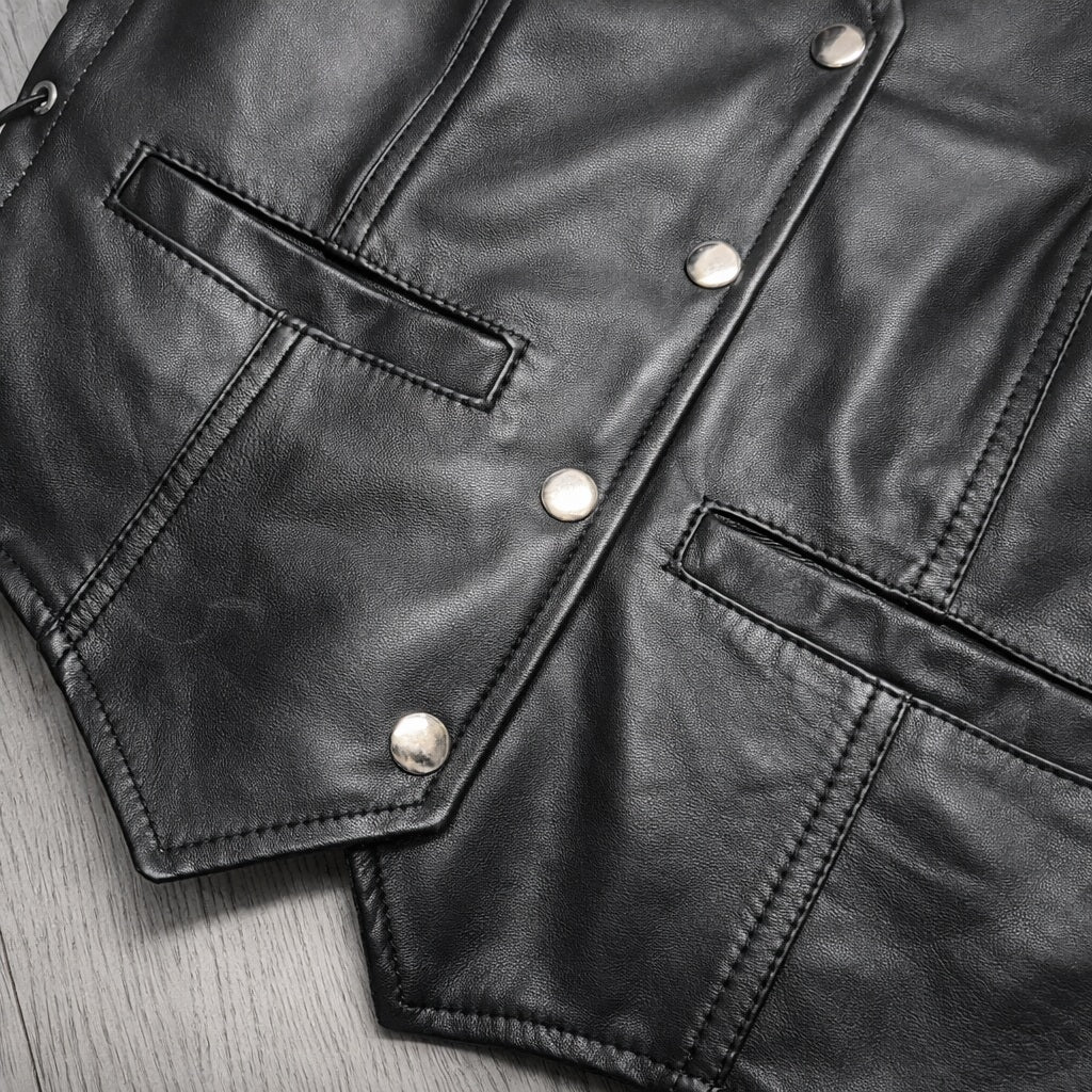 Gilet in Pelle Dipinto a Mano Betty Boop