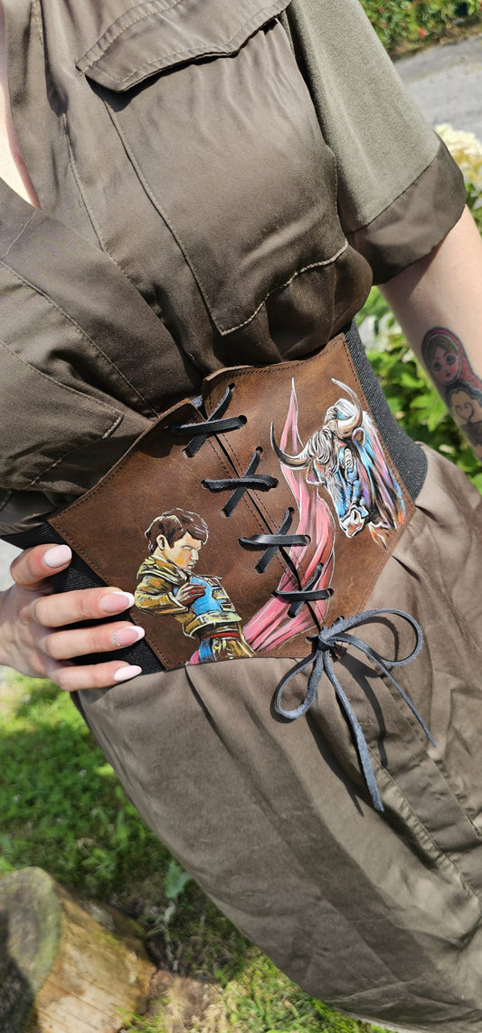 TORO hand-painted corset belt