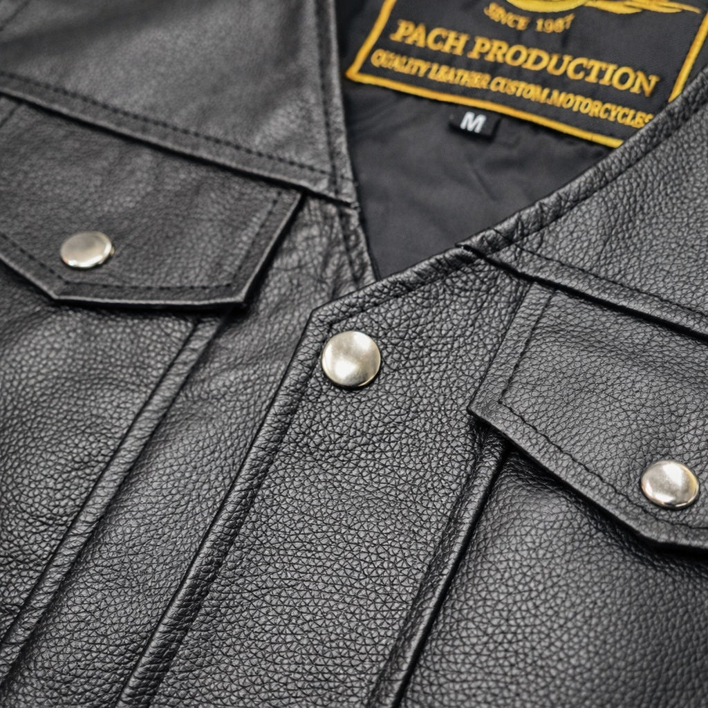 Gilet Biker Ghost Rider in Pelle – Dipinto a Mano | Custom Motorcycle Style TG M