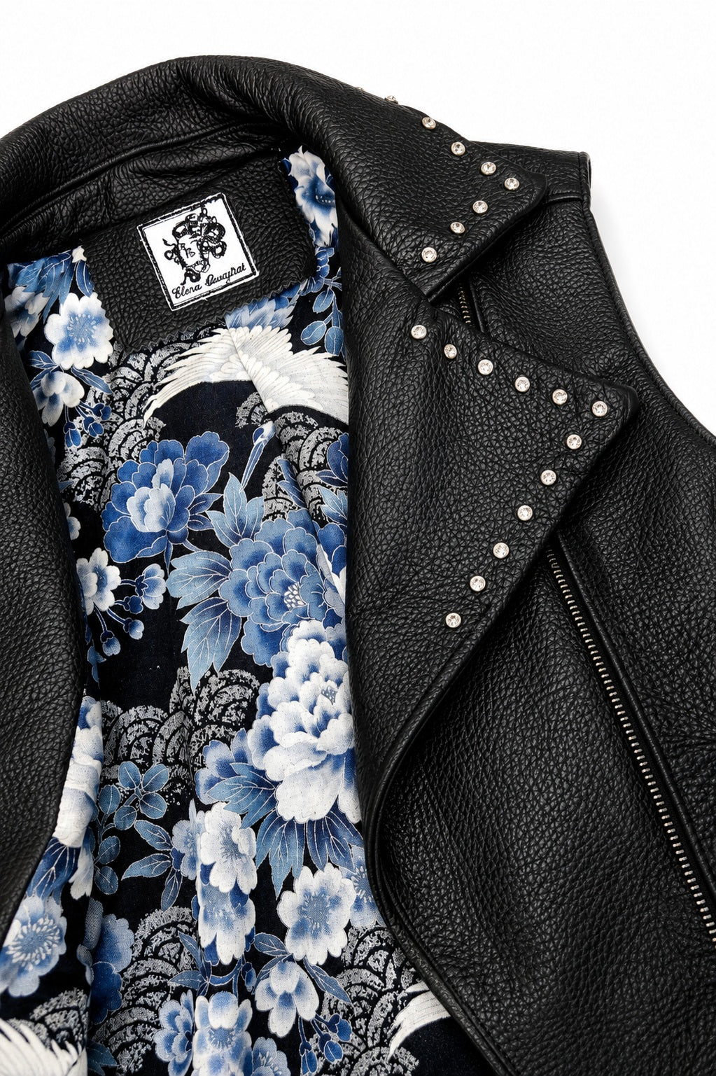 Gilet con Swarovski Made in Italy con Fodera giapponese– Over Cropped