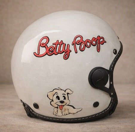Casco jet dipinto a mano Betty Boop