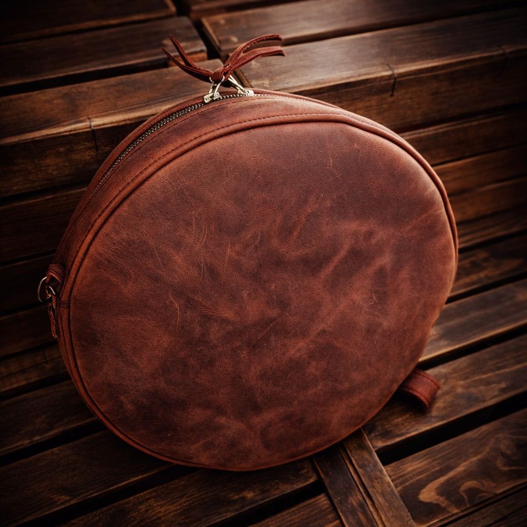 Bordeaux Leather Backpack Bag – Made in Italy
