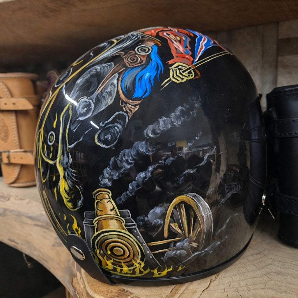 Casco Dipinto a Mano “Iron Rider” – Edizione Unica TG L