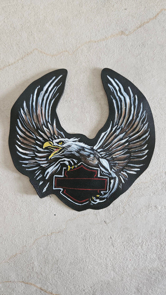 Patch in vera pelle dipinta a mano AQUILA