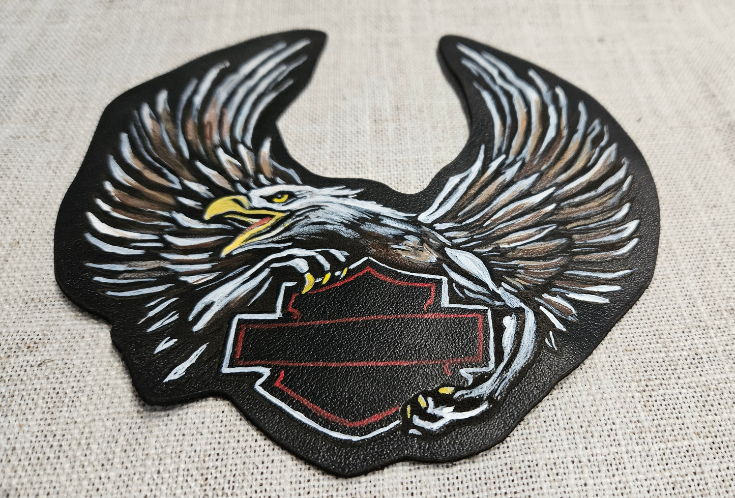 Patch in vera pelle dipinta a mano AQUILA